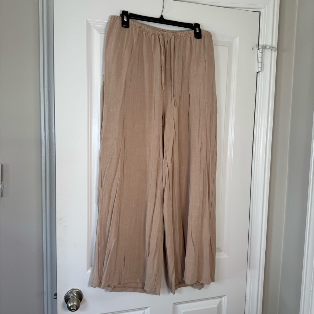 Beige Linen Pants